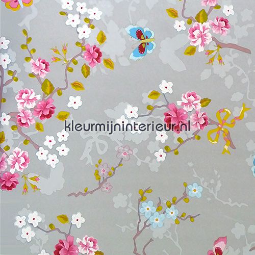 pip chinese rose grey behang 386033 PiP Wallpaper Eijffinger