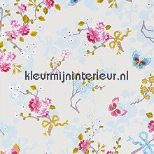Pip chinese rose white behang Eijffinger behang 