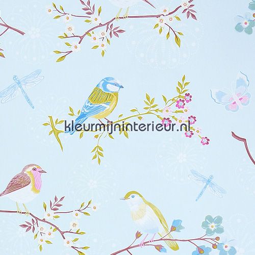 pip early bird blue wallcovering 386011 PiP Wallpaper Eijffinger