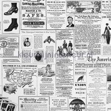 Creating A Classy Bar Cart Newspapers behang Eijffinger zwart wit
