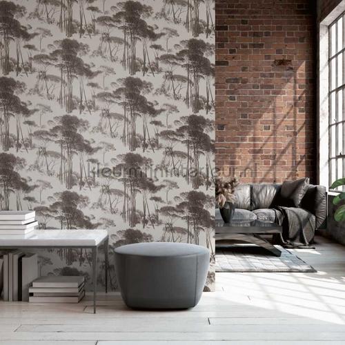 Italian landscape trees wallcovering Wallpaper room set photo's Kleurmijninterieur