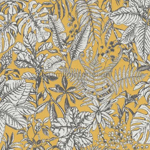 fern and leaves wallcovering Cottage Kleurmijninterieur