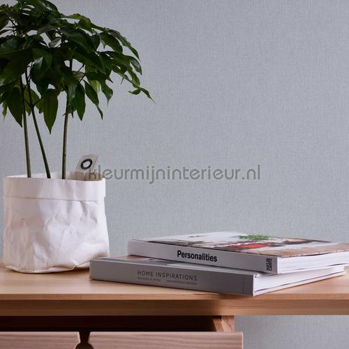 uni lichtgrijs wallcovering Wallpaper room set photo's Kleurmijninterieur