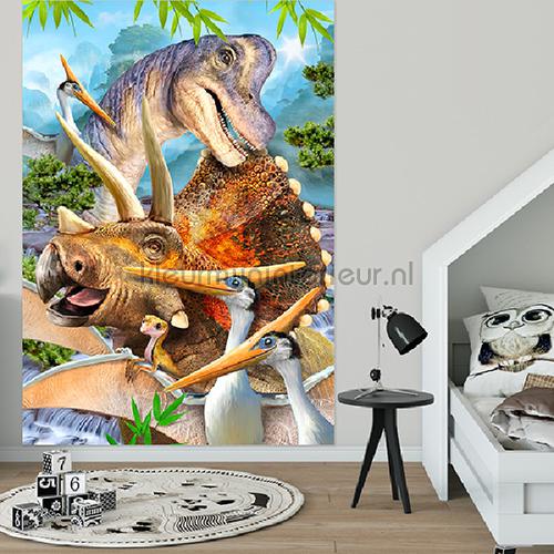 Prehistoric dinosaurs fototapet Animals Kleurmijninterieur