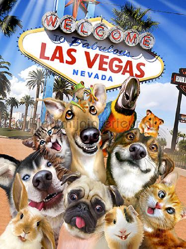 Dogs in Las Vegas fotomurais Animals Kleurmijninterieur