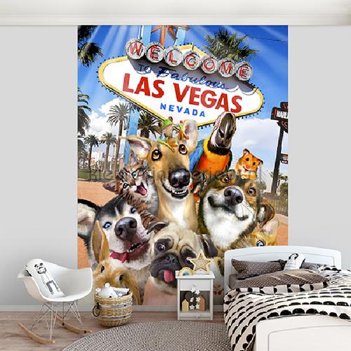 Dogs in Las Vegas fotomurais Animals Kleurmijninterieur