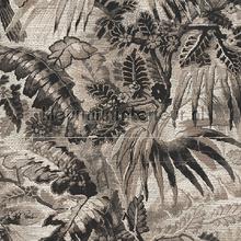 Tropicali black sepia papel pintado Arte Vendimia Viejo 