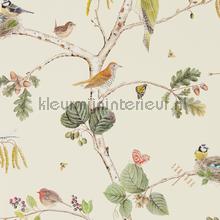 Woodland chorus Cream Multi behang Sanderson romantisch modern 