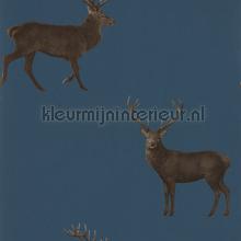 Evesham deer wallcovering Sanderson Vintage- Old wallpaper 