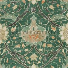 Montreal Forest teal papel de parede Morris and Co Archive IV 216432