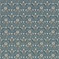 Morris Bellflowers Indigo linen tapeten 216436 blumen Motive