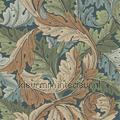 Acanthus Slate blue thyme wallcovering 216440 leaves Pattern