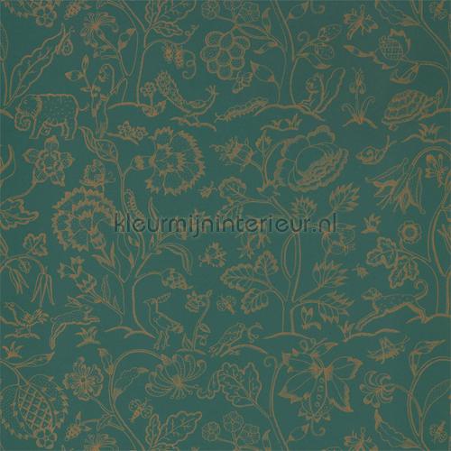 Middlemore Moss gold papier peint 216695 interiors Morris and Co