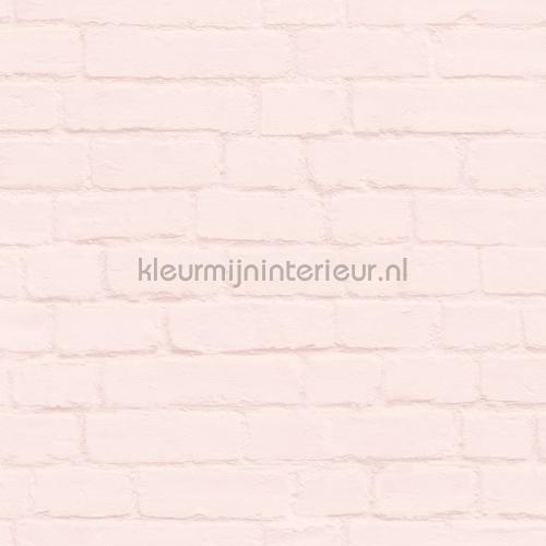 Bakstenen muur pastel roze papier peint 156-139191 Art deco Esta home