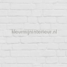 Bakstenen muur pastel grijs papier peint Esta home Art deco 156-139192