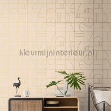 Artdeco figuren spel zalm wallcovering Esta home Wallpaper creations 