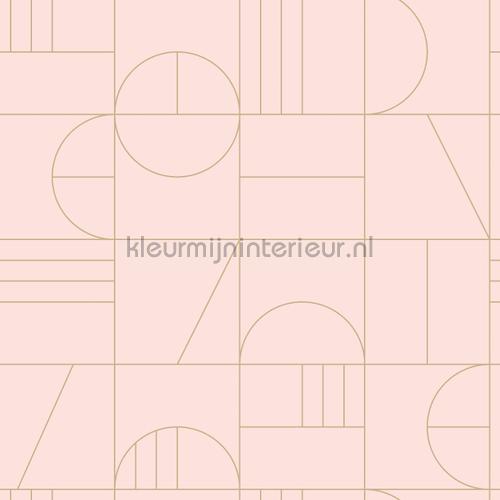 Artdeco figuren spel pastel roze wallcovering 156-139207 teenager Esta home