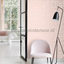 Artdeco figuren spel pastel roze wallcovering Esta home Wallpaper creations 