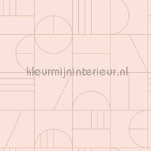 Artdeco figuren spel pastel roze carta da parati Esta home Wallpaper creations 