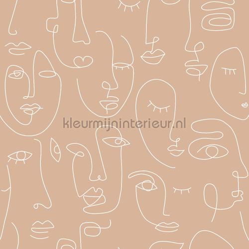 Gezichtscontouren nude papier peint 156-139214 Art deco Esta home