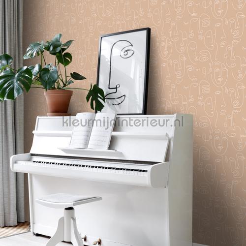 Gezichtscontouren nude papier peint 156-139214 Art deco Esta home