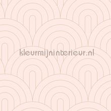 Artdeco boog vormen pastel roze papier peint Esta home Art deco 156-139217