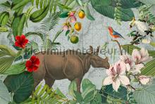 Jungle rhino fotomurais Livingwalls selva 