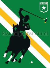 Horse polo fotobehang Livingwalls Sport 