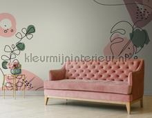 Drawn leaves 1 fotobehang Livingwalls Modern Abstract 