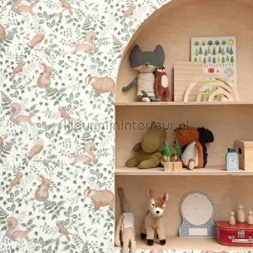 Se faufiler menthe wallcovering ADM103547023 Wallpaper room set photo's Caselio