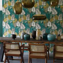 Sabal vert deau behang Casamance fantasie 