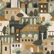 Monterosso kakimoutarde behang Casamance fantasie 