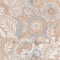 Batik beige ficelle behang BALI88151925 Exotisch Stijlen