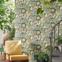 Batik vert canopee behang Casadeco Exotisch 