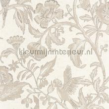 Etourneau beige ficelle behang Casadeco Exotisch 