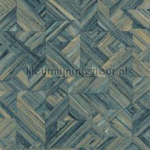 Paille bleu indigo wallcovering Casadeco Vintage- Old wallpaper 