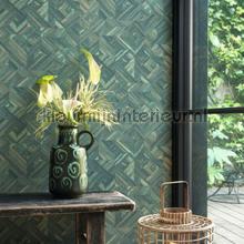 Paille vert canopee wallcovering Casadeco Vintage- Old wallpaper 