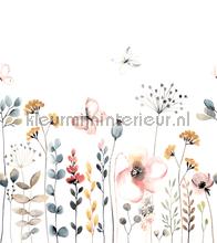 pastel aquarel flowers fotobehang Rasch Bambino XIX 253276