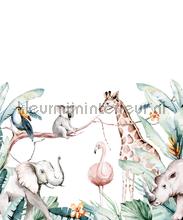Cute jungle fotobehang Rasch babykamer 