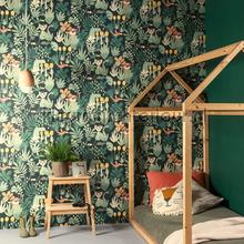 Wilderness teal wallcovering Zoom urban 