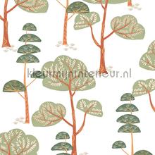 Trees teal papier peint Zoom Wallpaper creations 