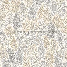 Leafy amber wallcovering Zoom Vintage- Old wallpaper 