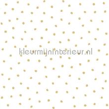 Sneeuwvol polka dot stippen wit goud papel de parede 155-138937 pontos Esta home