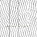 Hongaarse punt ritme wit zwart tapet 155-139106 Trendy Stilarter