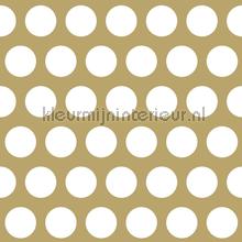 Grote stippen wit goud papier peint Esta home stress 