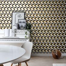 Grafisch 3d zwart goud papel de parede Esta home Vendimia Velhos 