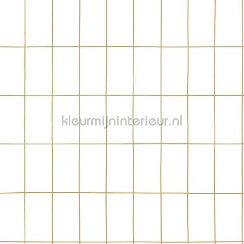 Kleine tegeltjes wit goud wallcovering 155-139131 diamond Esta home