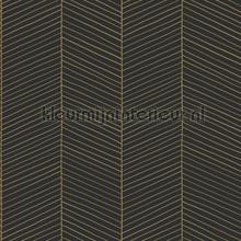 Hongaarse punt ritme zwart goud papel de parede Esta home Vendimia Velhos 