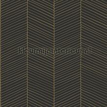 Hongaarse punt ritme zwart goud wallcovering 155-139136 Trendy Esta home