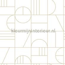 Art deco figuren spel wit goud carta da parati Esta home Wallpaper creations 